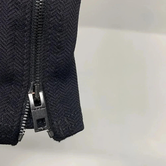 Rag and Bone Leggings Lawson Chevron Stretch Pants Pull On Ankle Zip Black Small - Picture 5 of 11